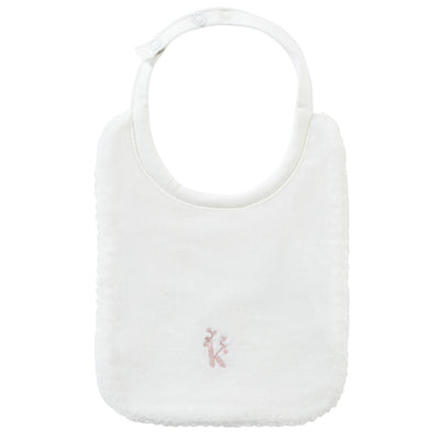 K pink logo bib by Kipp Baby