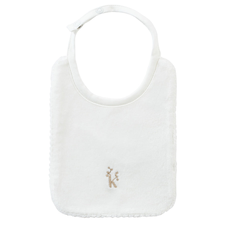 K logo stone bib by Kipp Baby