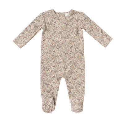 Floral pink footie by Kipp Baby