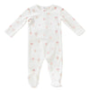 Hot air balloon pink velour footie by Kipp Baby