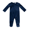 KB navy embroidered footie by Kipp Baby