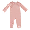 KB pink embroidered footie by Kipp Baby