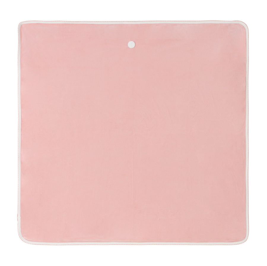 Leaf motif pink blanket by Kipp Baby