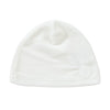 Leaf motif white velour footie + hat by Kipp Baby