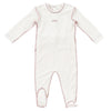 Edge stitch mauve footie by Kipp Baby