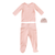 Felt knit pink wrap set by Kipp Baby