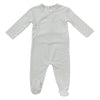 Tulip white/blue footie by Kipp Baby