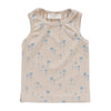 Floral blue rib tank set by Kipp Baby