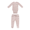 Slub knit pink set by Kipp Baby