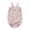 Strap pink slub knit romper by Kipp Baby