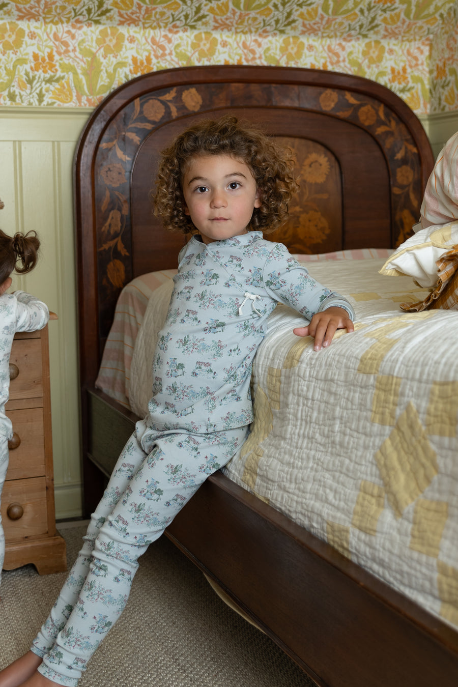 Toile pale blue loungewear by Bee & Dee