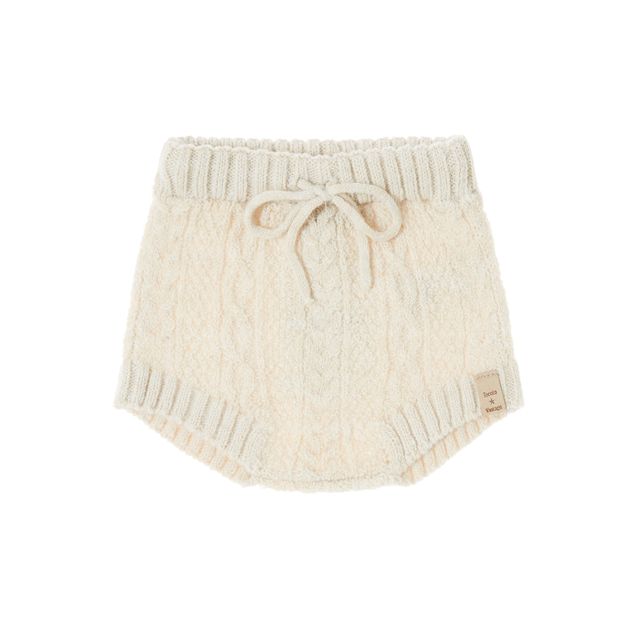 Knitted Off White Bloomer By Tocoto Vintage