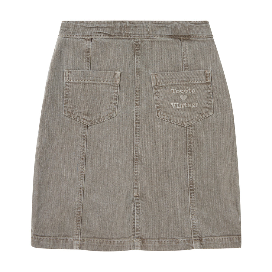 Grey  denim skirt by Tocoto Vintage