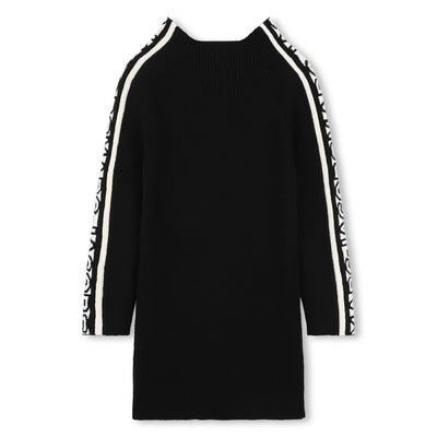 Side taping black knit dress by Marc Jacobs