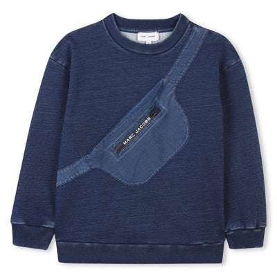 Denim fanny pack sweatshirt by Marc Jacobs