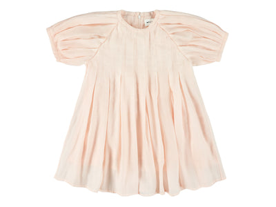 Blush puma pleat dress by Morley