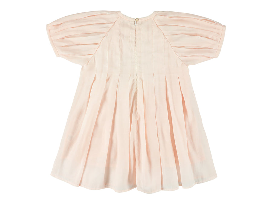 Blush puma pleat dress by Morley