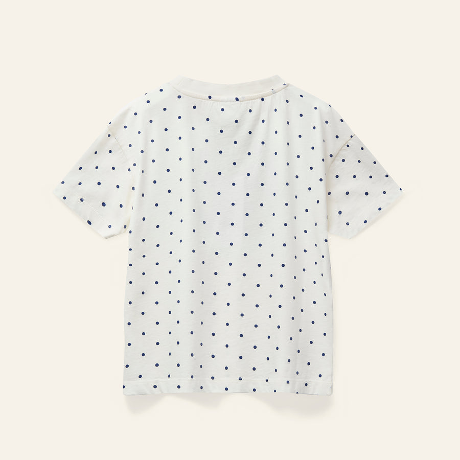 Polka dot green print tee by Wynken