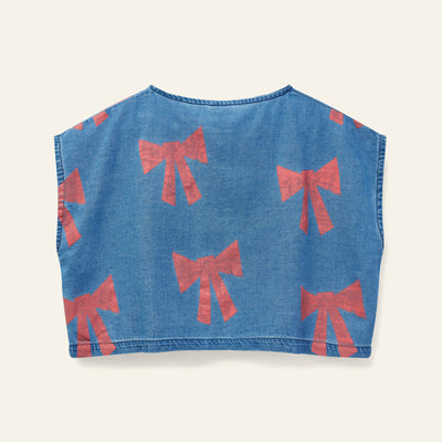 Bows denim vela top by Wynken