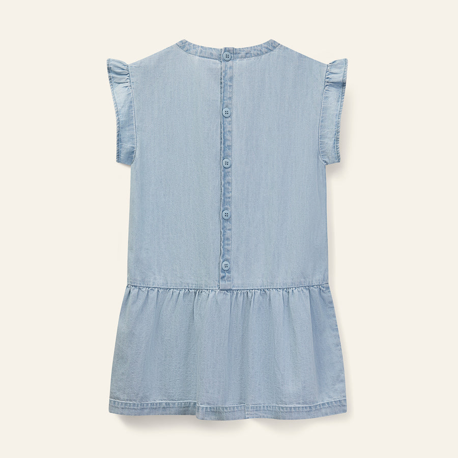 Pale denim glider dress by Wynken