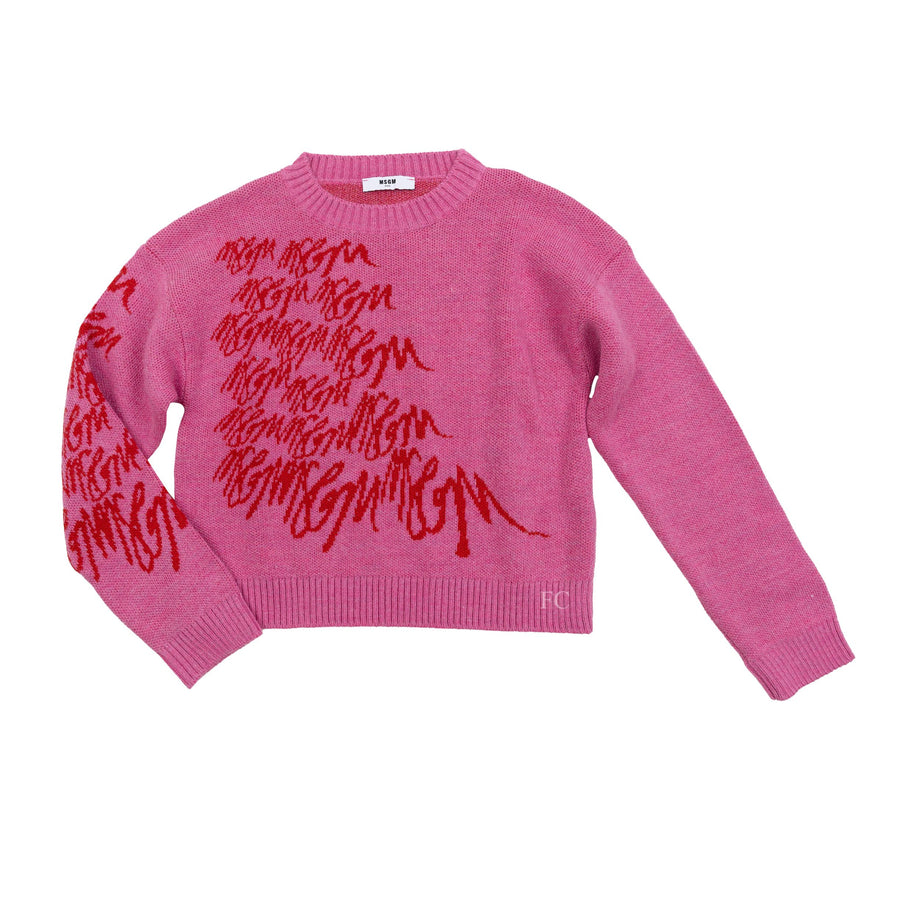 MSGM print pink sweater by MSGM