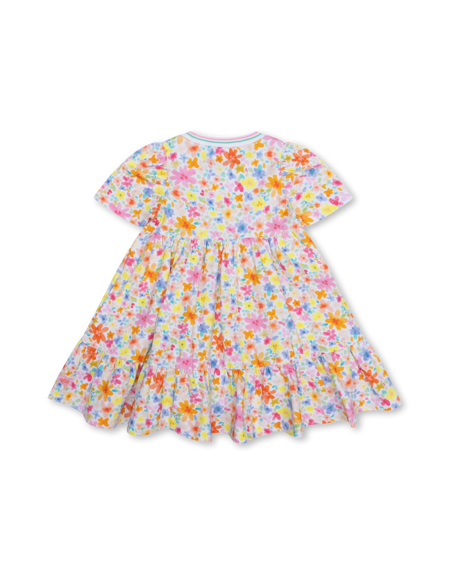 Watercolor flower print tiered dress by Oilily