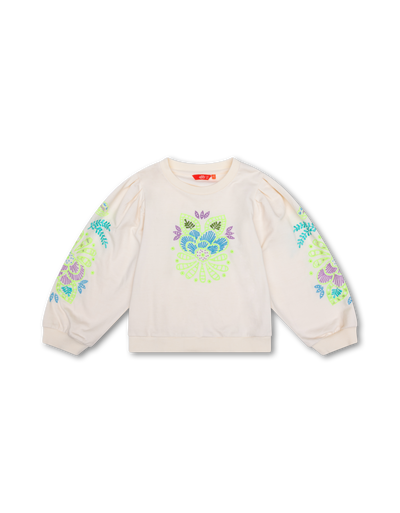 Balloon sleeves embroidered sweatshirt by Oilily