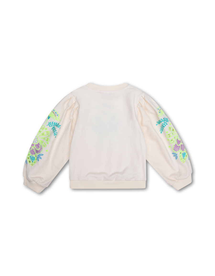 Balloon sleeves embroidered sweatshirt by Oilily