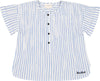 Saul navy stripe shirt by Louis Louise