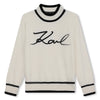 Chalk high collar sweater by Karl Lagerfeld