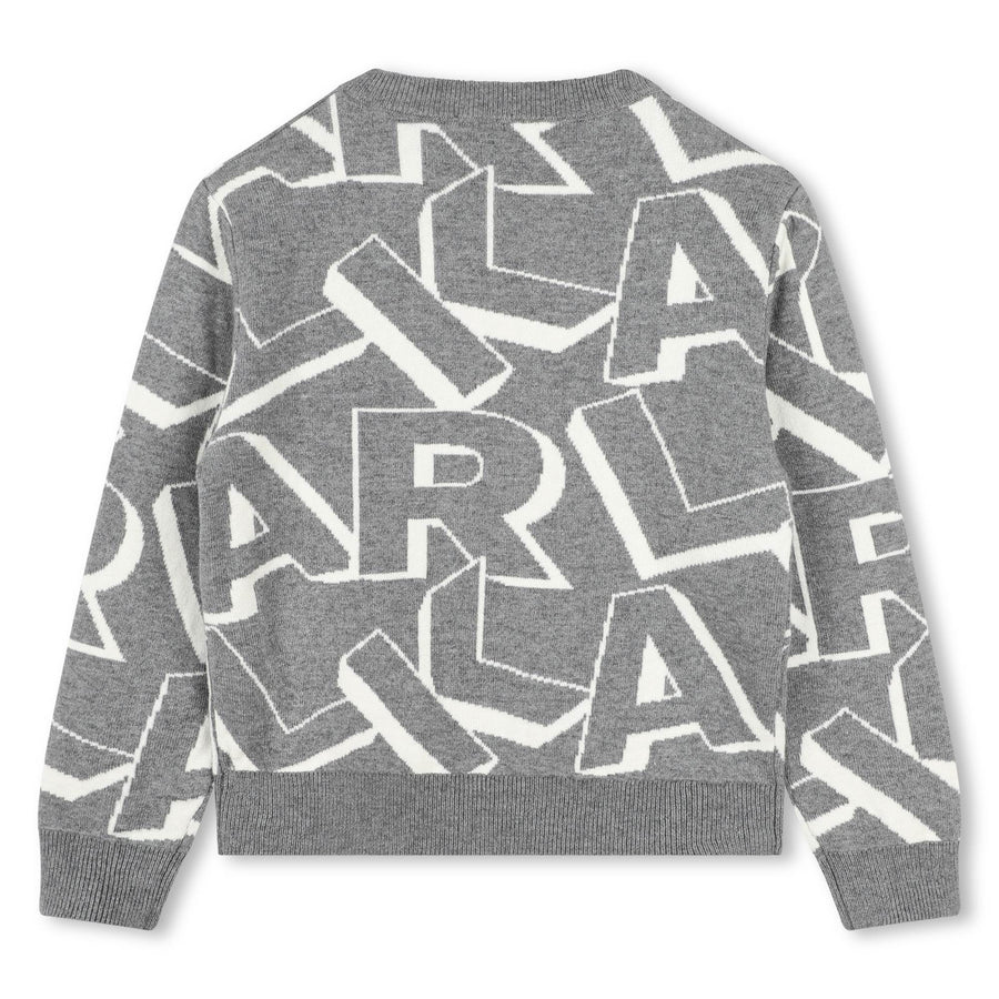 Anthracite karl letters sweater by Karl Lagerfeld