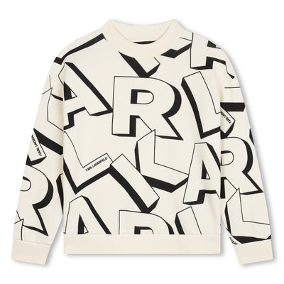 Chalk allover print sweatshirt by Karl Lagerfeld