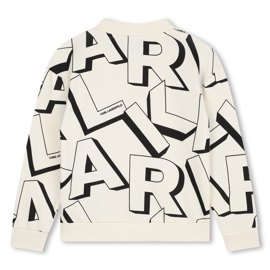 Chalk allover print sweatshirt by Karl Lagerfeld