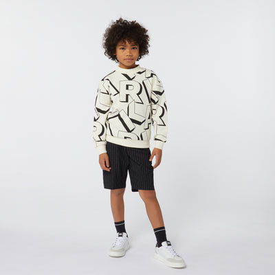 Chalk allover print sweatshirt by Karl Lagerfeld