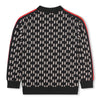 Noir beige kl print sweatshirt by Karl Lagerefeld