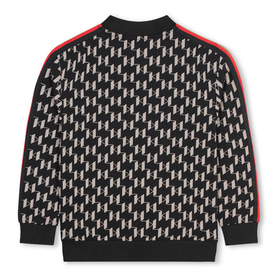 Noir beige kl print sweatshirt by Karl Lagerefeld