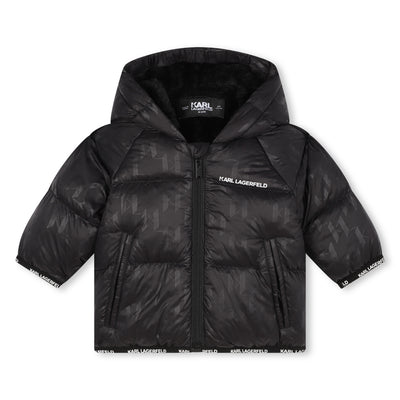 KL monogrammed puffer coat by Karl Lagerfeld