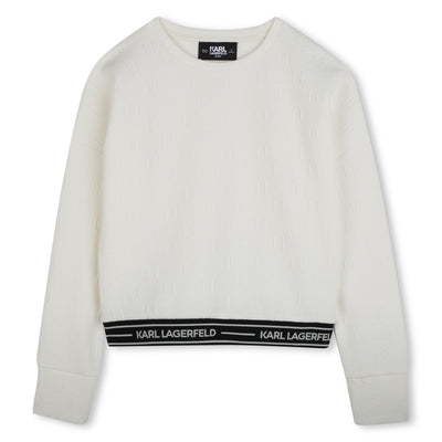 Jacquard embossed sweatshirt by Karl Lagerfeld