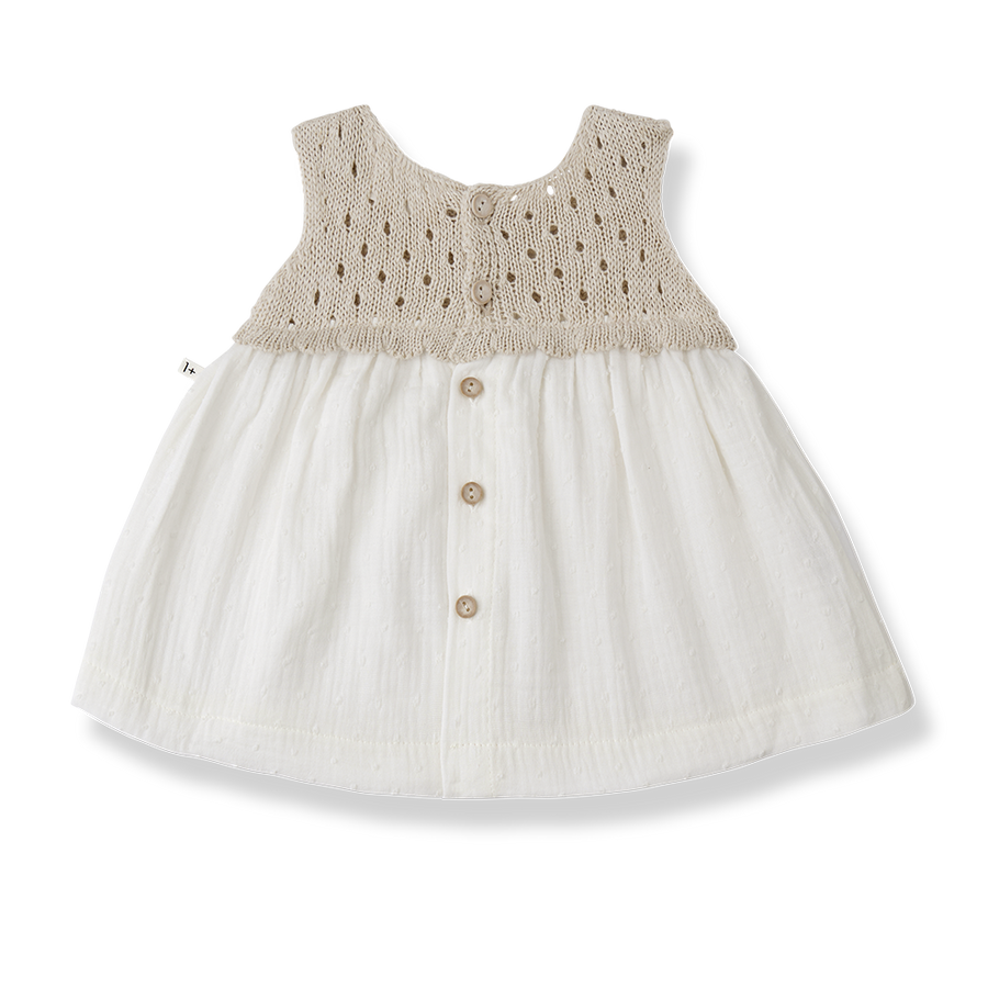 Lola beige dress + bloomer by 1 + In The Family