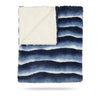 Navy ombre & natural super fluff blanket by Peluche