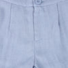 Textured linen light blue shorts by Le Bourdon