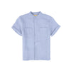 Front pocket light blue shirt by Le Bourdon