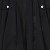 Poplin zipper front black skirt by Valentina