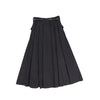 Poplin zipper front black skirt by Valentina