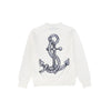 Anchor stitched white cardigan by Bamboo