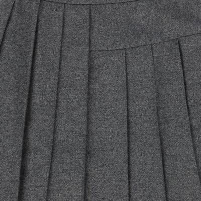 Wool pleated grey maxi skirt by Bamboo