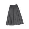 Wool pleated grey maxi skirt by Bamboo