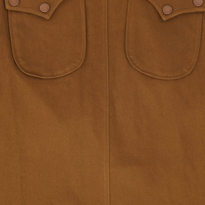 Camel denim pocket midi skirt by Bamboo