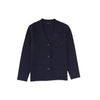 Pocket emblem navy knit blazer by Bamboo