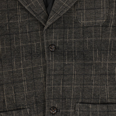 Plaid wool stretch blazer by Le Bourdon